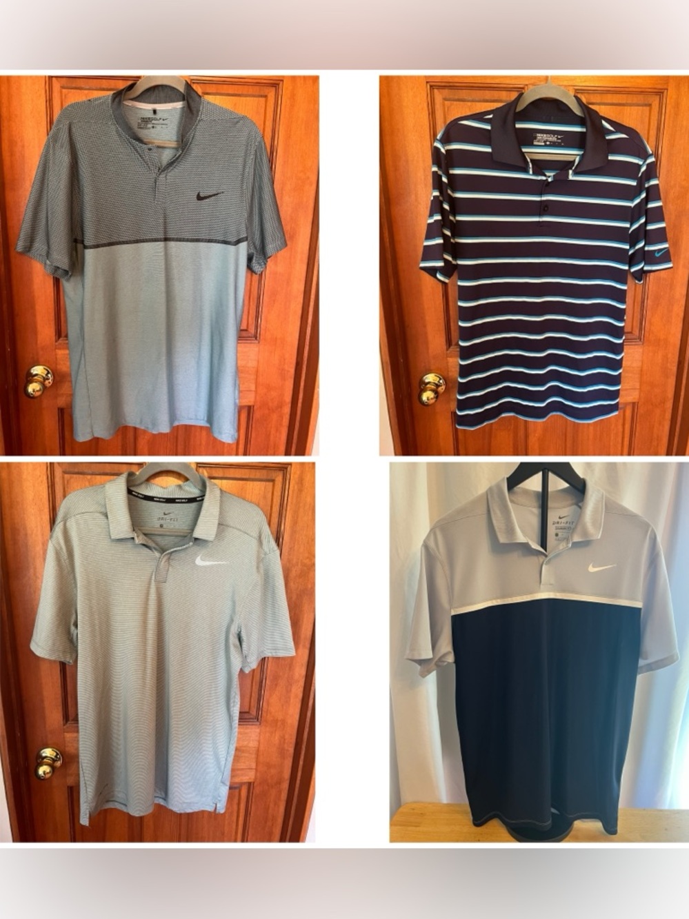 Lot of 4 Nike Dri FIT Polo Golf Shirts Men’s M and S